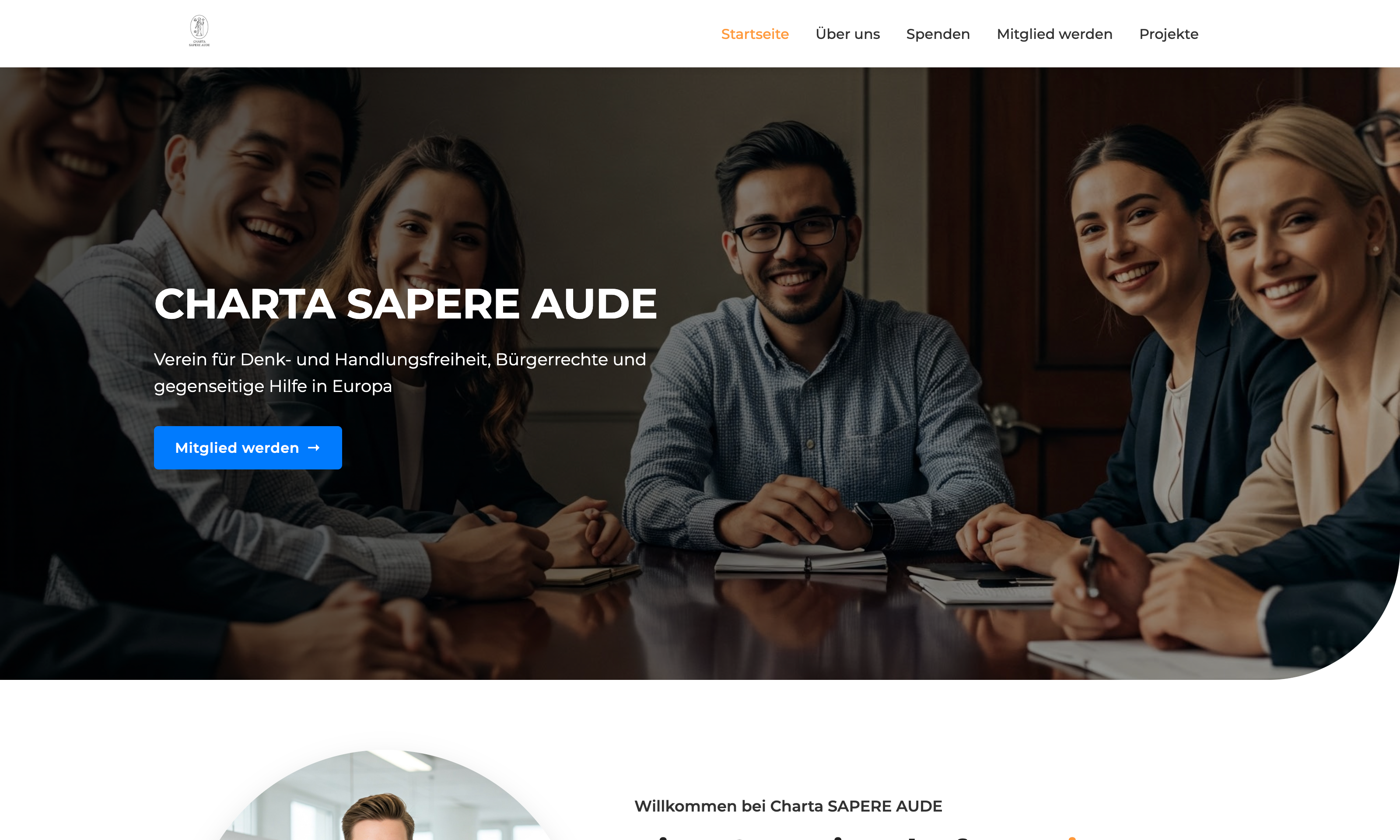 Charta Sapere Aude - Webdesign Projekt