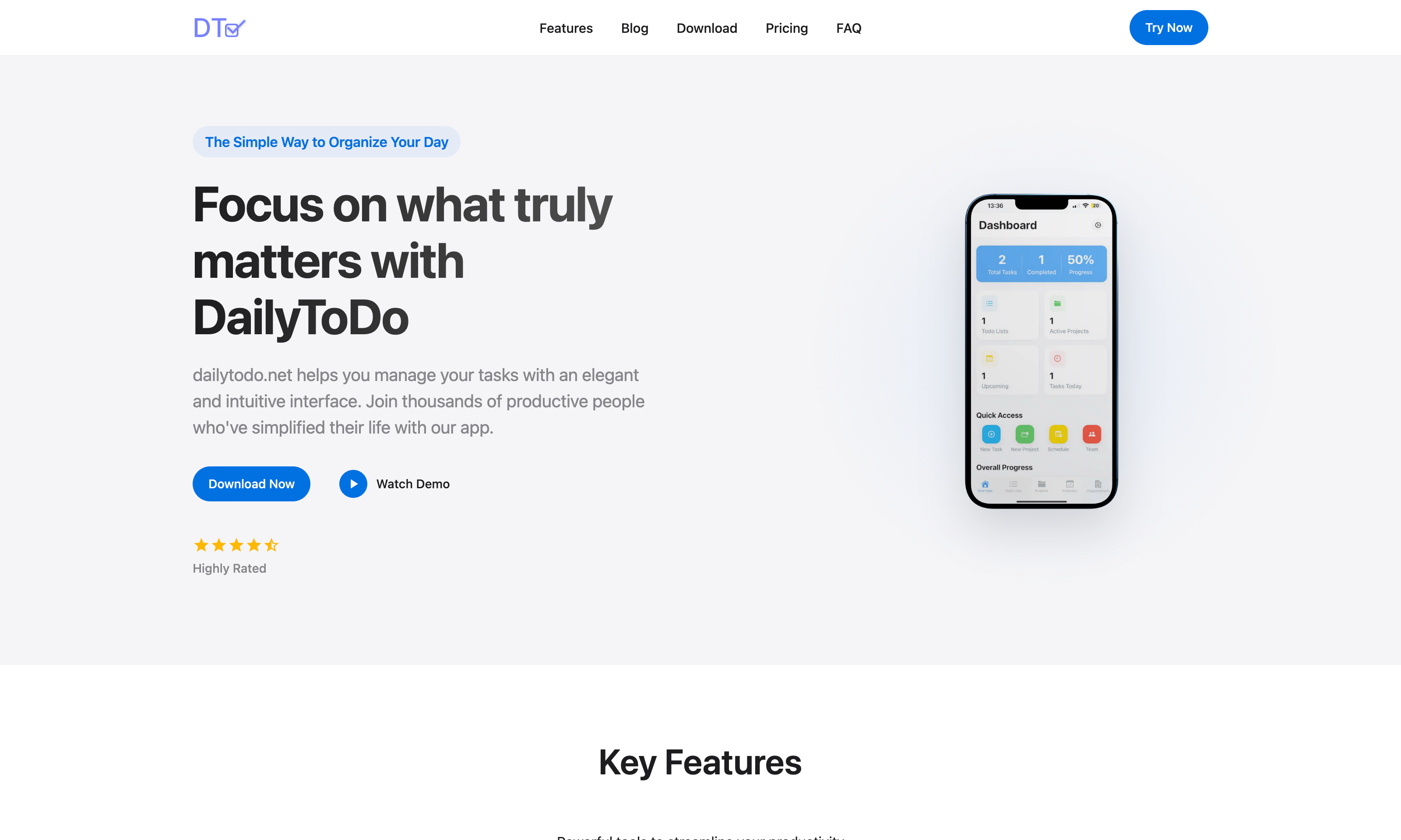 Daily Todo App Screenshot