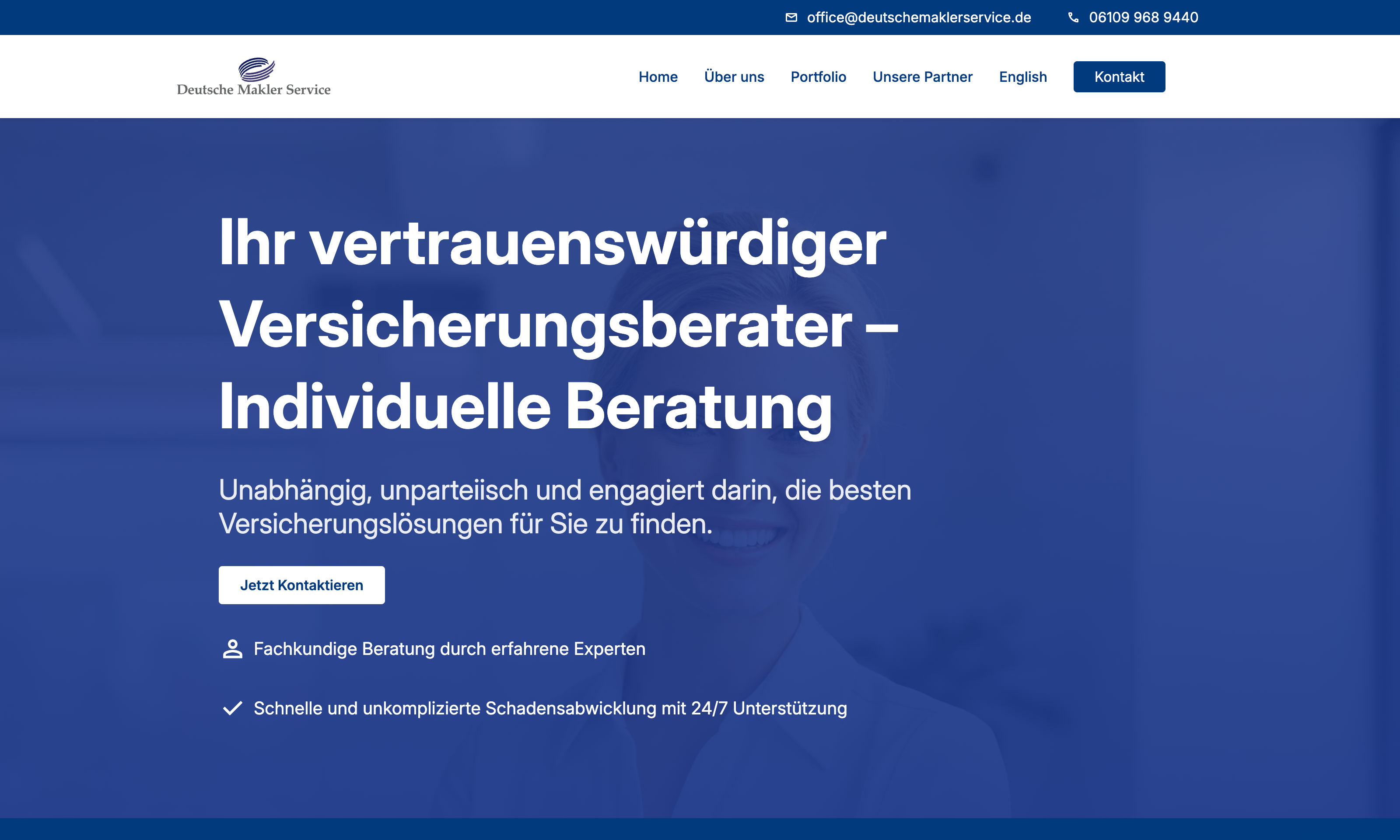Deutsche Makler Service Website Screenshot