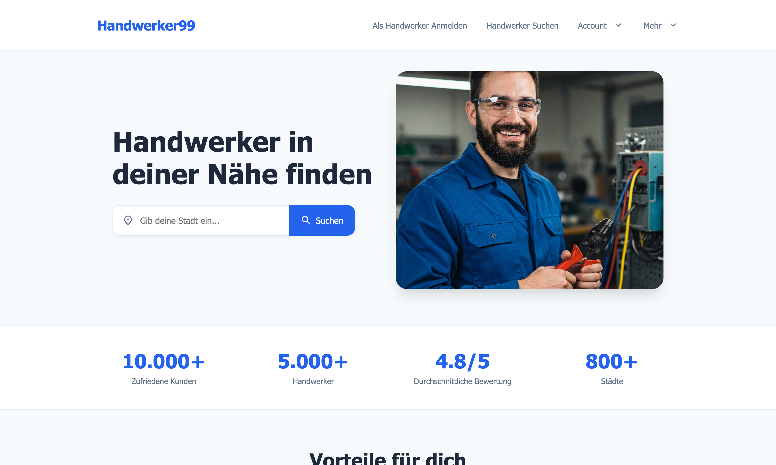 Handwerker99 - Webdesign Projekt