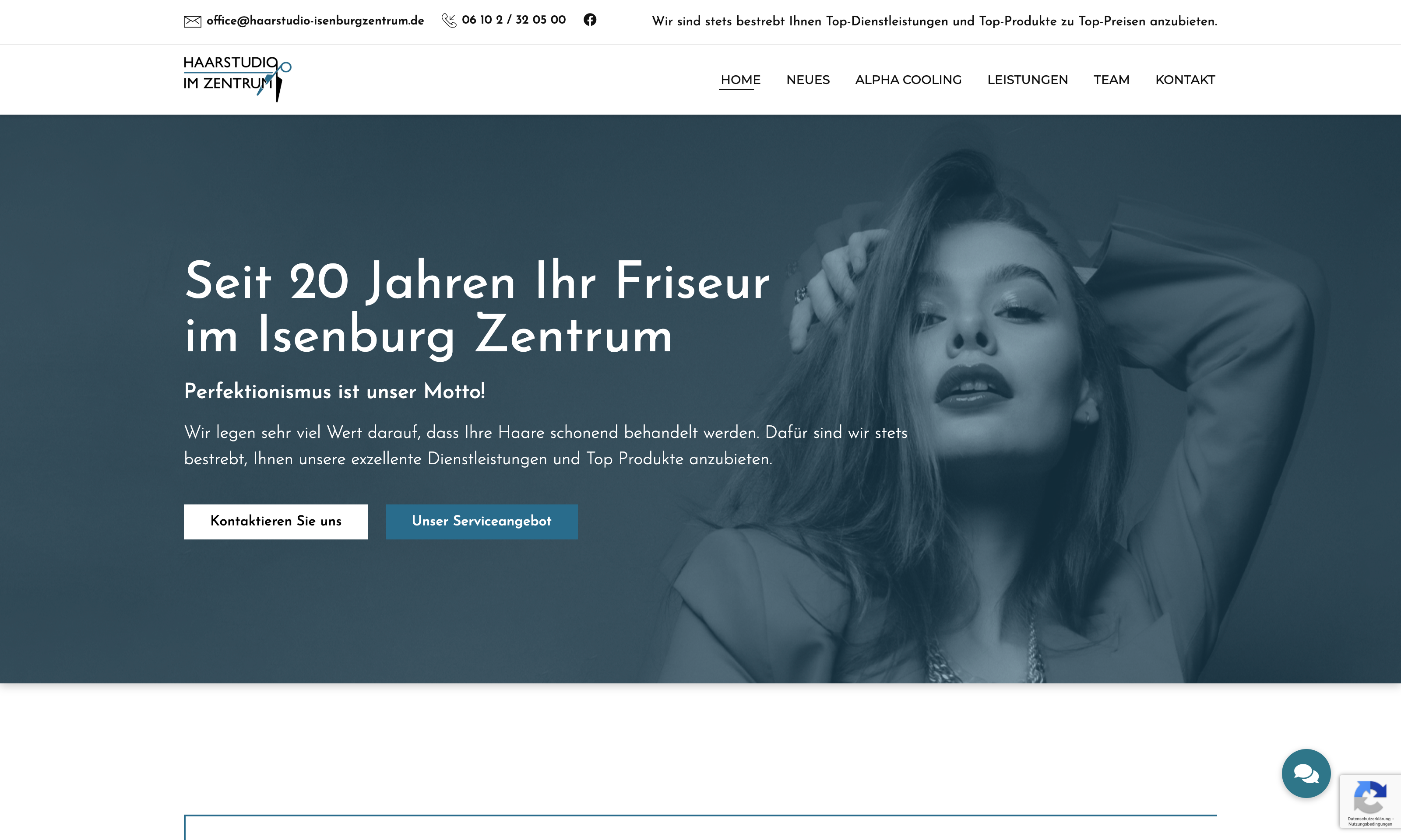 Haarstudio Isenburg Zentrum - Webdesign Projekt
