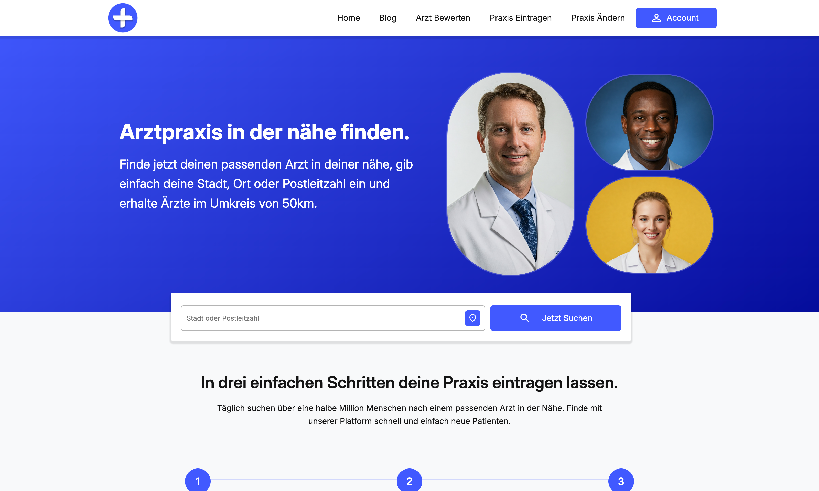 Arztpraxis Website Screenshot